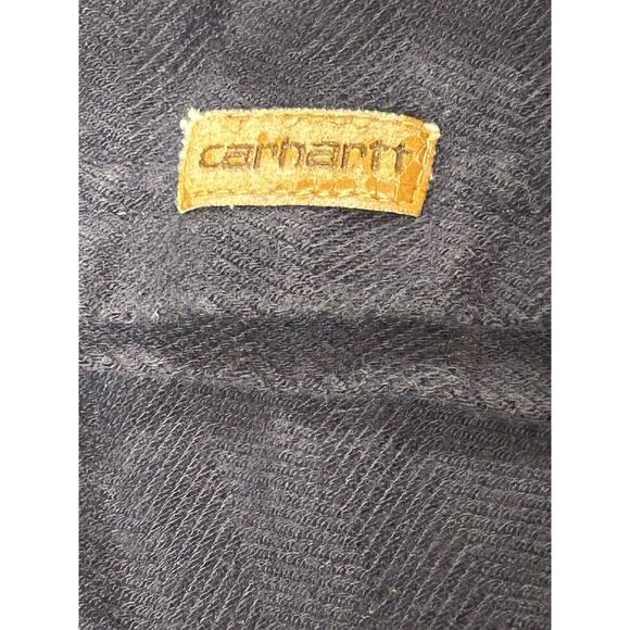 Carhartt Henley Shirt Mens Large Navy Blue Short Sleeve Textured Design Buttons - Picture 9 of 9